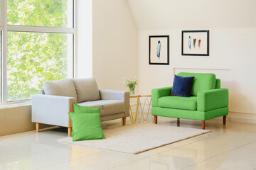 Interior of modern stylish living room