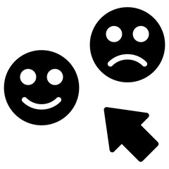 Fototapeta premium click emotion solid icon 