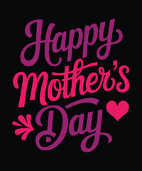 Fototapeta premium Happy Mother's Day Calligraphy Design.