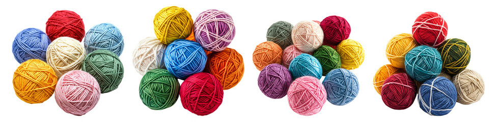 Colorful Assorted Yarn Balls for Crafting and Knitting Projects