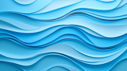 Radiant blue waves cascading in a seamless, abstract motion-4