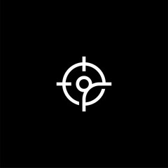 scope human or human target logo concept vector icon