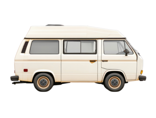 Van life adventure retro camper van summer road trip outdoor journey scenic views side perspective freedom experience