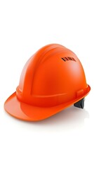 Fototapeta premium Orange Hard Hat Safety Equipment Studio Shot.