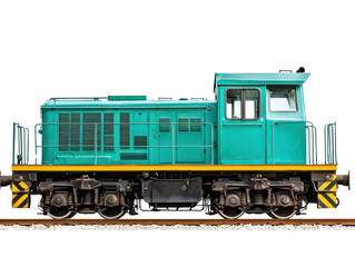 Transport action industrial train rail yard machinery urban landscape side view efficiency concept