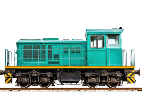 Transport action industrial train rail yard machinery urban landscape side view efficiency concept