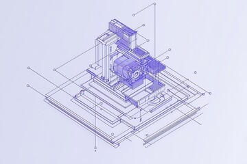 Detailed Isometric Architectural Blueprint Design