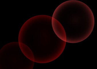 arrière-plan abstrait  avec trois cercle rouge superposer et en  transparence 