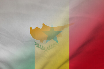 Cyprus and Senegal national flag international negotiation SEN CYP © dmitriy