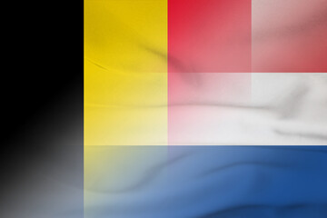 Belgium and Netherlands official flag transborder contract NLD BEL