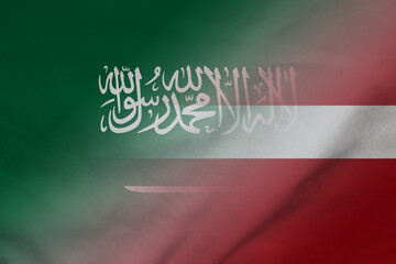 Saudi Arabia and Latvia government flag international negotiation LVA SAU