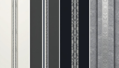 Elegant decorative wall panels in various colors and textures