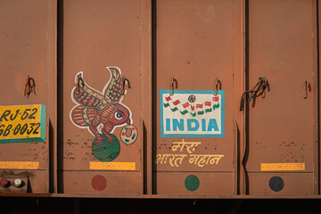 Decoration on Indian Truck, Haryana India