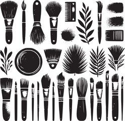 Set of brushes for drawing