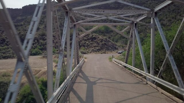 Junction Bridge Aerial Rise with Car