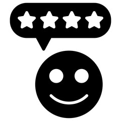 customer review solid icon	