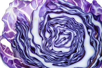 Obraz premium Cut cabbage isolated on white background