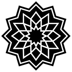 Islamic Tile Design Ornament Vector Illustration | Geometric Arabesque Pattern