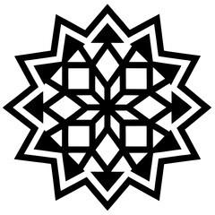 Islamic Tile Design Ornament Vector Illustration | Geometric Arabesque Pattern