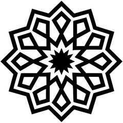 Islamic Tile Design Ornament Vector Illustration | Geometric Arabesque Pattern