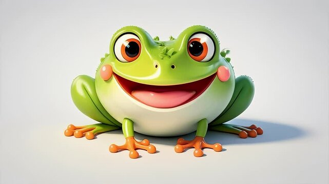 frog on a white background