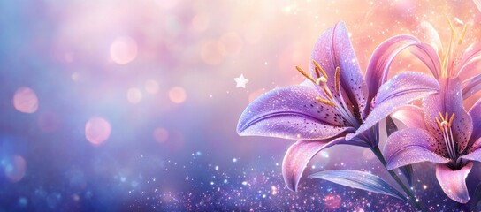 Enchanted Purple Lilies: A Dreamy Floral Fantasy