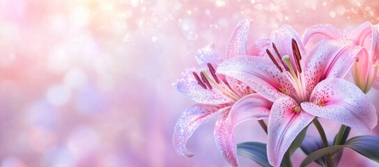 Delicate Pink Lilies: A Symphony of Beauty and Grace