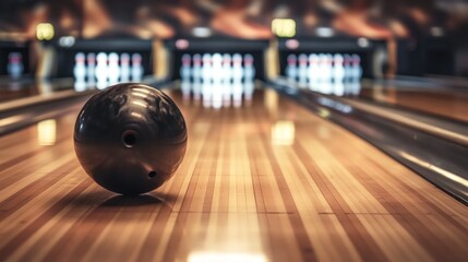 Bowling Ball on a Polished Lane: A Classic Game of Skill and Fun