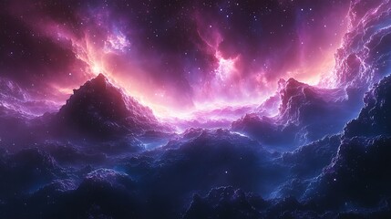 Cosmic nebula galaxy shining stars high resolution hd background