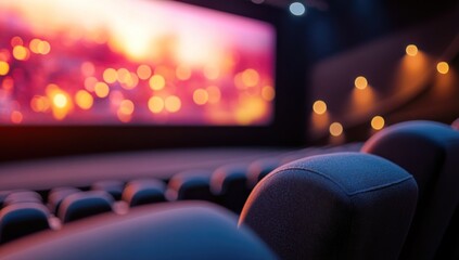 Empty Cinema Seats,  Movie Night Awaits