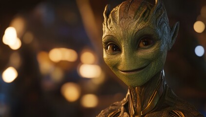 Marvel's Guardians of the Galaxy Vol. 3: A Close-up of a Smiling Alien