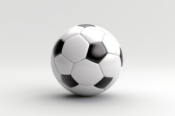 Fototapeta premium White and black soccer ball isolated on white background