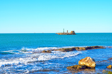 Die Küste von Livorno in der Region Toskana (Italien)