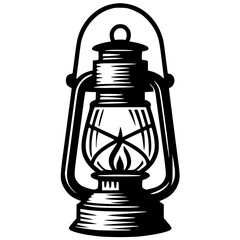 Camping light silhouette