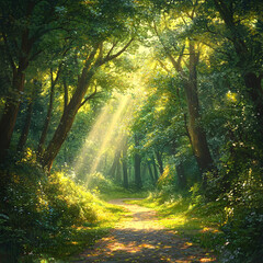 Fototapeta premium Footpath in the woods