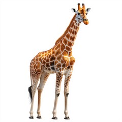 Obraz premium Exotic Giraffe Portrait: Graceful Wildlife in Africa's Colorful Savanna