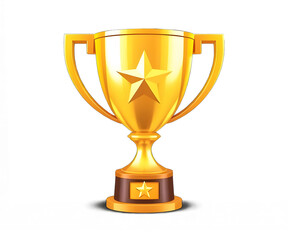 Trophy cup without background