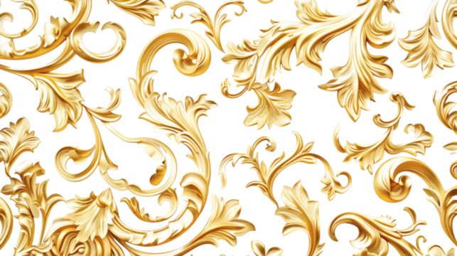 Golden frame isolated on white background