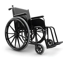 Fototapeta premium Black Wheelchair Studio Shot.
