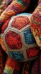 Vibrant Textured Fabric Patterns Featuring Colorful Knitting and Weaving