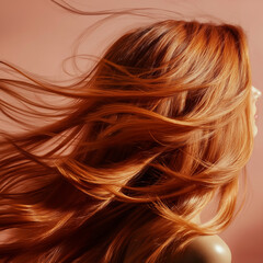 Naklejka premium woman long hair style