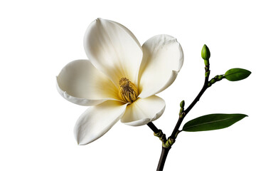 Obraz premium a stunning magnolia flower in full bloom against a simple flower outline una impresionante flor de magnolia en plena floración sobre un sencillo contorno floral