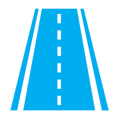 asphalt road blue icon