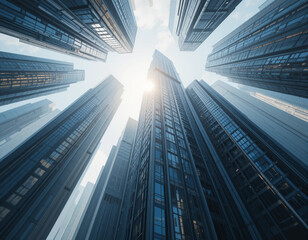 Skyward Giants &ndash; Stunning Skyscraper Illustrations from a Ground Perspective