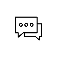 Chat icon logo design. speech bubble sign and symbol. comment icon. message