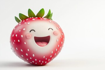 Obraz premium strawberry with a smile