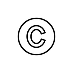 Copyright icon logo design. copyright sign and symbol