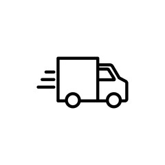 Delivery truck icon logo design. Delivery truck sign and symbol. Shipping fast delivery icon