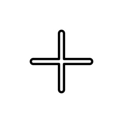 Plus icon logo design. Add plus sign and symbol