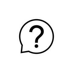 Question icon logo design. question mark sign and symbol